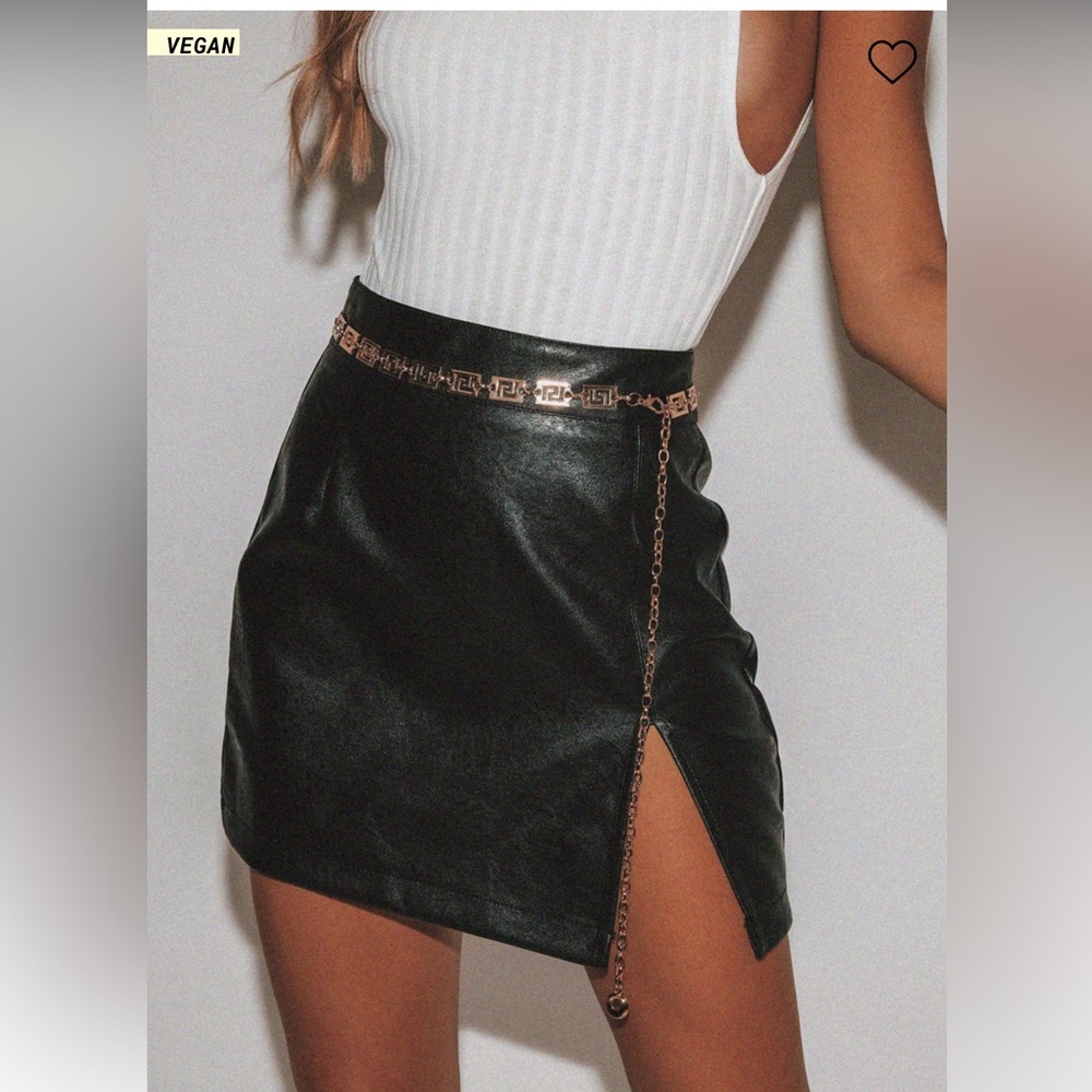 Princess Polly leather mini skirt
